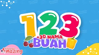 Belajar Mengenal Angka 123 dan Nama Buah Lengkap [upl. by Etteval]