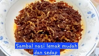 Sambal nasi lemak yang sangat mudah dan sedap [upl. by Akierdna]