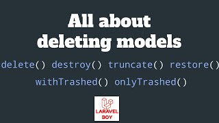 Laravel Eloquent tips  All about deleting models [upl. by Hamforrd]