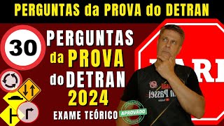 EXAME do DETRAN 2024 SIMULADO da PROVA de LEGISLAÇÃO do DETRAN 2024 PERGUNTAS do TESTE TEÓRICO [upl. by Herodias]