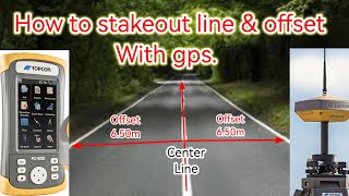 How to calculate amp layout line and offsets of straight line using GPS offset gps line survey [upl. by Croteau]