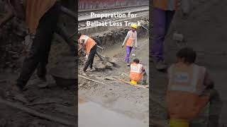 Ballast Less Track at Bankura Station bankura railway ballastless amritbharat track shorts [upl. by Nisse]