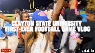 🧡CLAYTON STATE UNIV FIRSTEVER FOOTBALL GAME 🏈  VLOG 💙 [upl. by Varian]