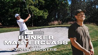 Tiger Woods And Scottie Scheffler Bunker Masterclass  TaylorMade Golf [upl. by Leummas]