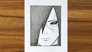 How to draw Madara Uchiha step by step  Anime drawing tutorial for beginners pencil  Anime drawing [upl. by Ylrebmit902]