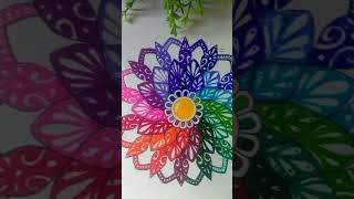 Creative mandala art ❤ final result 😱mandalaartartytshort [upl. by Naerad]