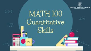 Math 100 Quantitative Skills Course Trailer [upl. by Eiroj]