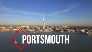 Spinnaker Tower amp Portsmouth Dockyard by Drone DJI Phantom 3 Advanced [upl. by Rochella111]