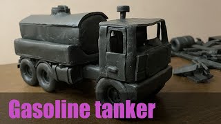 Part 2 Gasoline tanker Sculpting new Truck Making plasticine [upl. by Elylrac376]