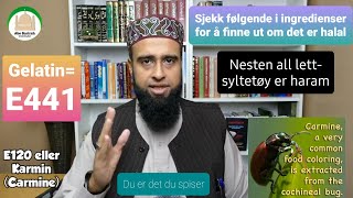 Hvordan skal man vite at matvaren er halal  E120  Gelatin  Halalmat [upl. by Ylliw]