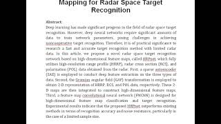 HRPnet High Dimensional Feature Mapping for Radar Space Target Recognition [upl. by Dich]