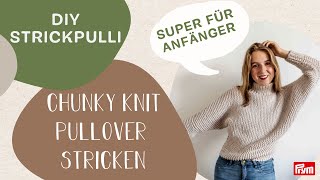 Chunky Knit Pullover quer stricken  â€‹KREATiVictoria x Prym [upl. by Adnek]