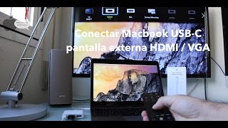 Cómo conectar Macbook Retina 2015 a una pantalla por HDMI o VGA [upl. by Ecad]