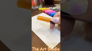 Activating orange metallic pen🧡Satisfying The Art Studio  art creative shorts satisfying [upl. by Kind]