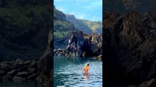 Natural pool in Seixal Madeira Portugal🇵🇹 madeira portugal dji [upl. by Atinej676]