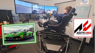 First time racing asseto corsa on a Motion Simulator [upl. by Rekyr718]