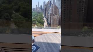 Lunch at Mandarin Oriental New York Lounge with a view of Central Park and Manhattan Skyline nyc [upl. by Etnoved]