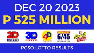 Lotto Result December 20 2023 9pm PCSO [upl. by Aidaas599]