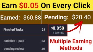 Earn 005 On Every Click  Complete Tasks And Earn Money  Earn Money Online [upl. by Egas157]