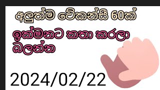 job vacancy 2024 job vacancies Job guide sri lanka job interview jobs at homegoverment jobs sl [upl. by Nivert]