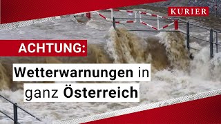 Unwetterwarnungen Schnee Regen und Wind in Österreich [upl. by Ynabla]