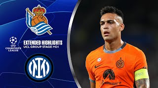 Real Sociedad vs Inter Extended Highlights  UCL Group Stage MD 1  CBS Sports Golazo [upl. by Avigdor]