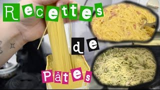 Recettes de Pâtes  Carbonara et Epinards ♥ [upl. by Anoli]