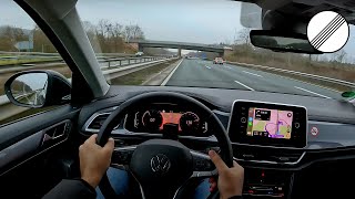 2023 Volkswagen TROC  TOP SPEED AUTOBAHN POV DRIVE [upl. by Anaujd]