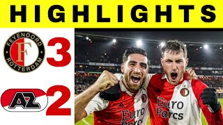 Feyenoord vs Az Alkmaar  32  All Goals and Highlights Eredivisie  Liga Belanda sportnews [upl. by Nnyllaf]