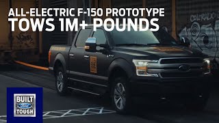 AllElectric F150 Prototype Tows 1M Pounds  F150  Ford [upl. by Doug]