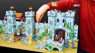 I Built Medieval City Walls For My Lego Lion Knights Castle Diorama [upl. by Nosro]