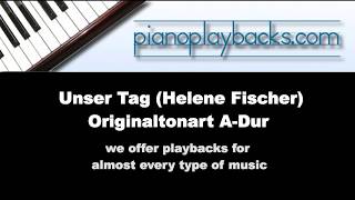 Unser Tag Helene Fischer Piano Playback Instrumental ADur [upl. by Powder848]