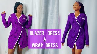 Blazer DressKimono Dress Cutting and Stitching Very simple and quick Kimono DIY blazerdressDIY [upl. by Mcnelly353]