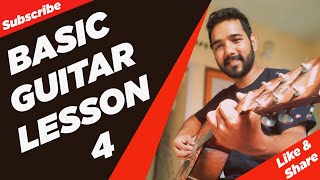 Basic Guitar Lesson 4 Chords and Strumming for Beginners in Hindi by Acoustic Pahadi [upl. by Akeit]