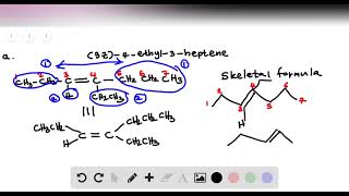 Draw the structure corresponding to each IUPAC name a 3Z 4 ethyl 3 heptene b 2E 356 trimethyl 2 [upl. by Haleeuqa]