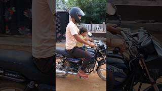 papa wala halmet ⛑️ Ghar par hi bhul gye 😄😇funny cutebaby shorts [upl. by Tirrej947]