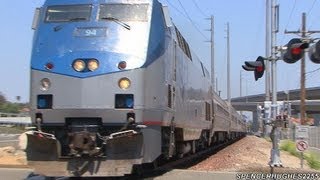 Amtrak Trains featuring P42DC 94 in Laguna Niguel CA May 4th 2013 [upl. by Hackathorn]