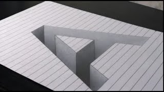 Tutoriel Comment dessiner la lettre quotAquot en 3D  illusion doptique3 [upl. by Niabi]