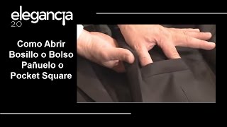 Como Abrir Bolsillo para Pañuelo o Pocket Square  Bere Casillas Elegancia 20 [upl. by Ladonna]