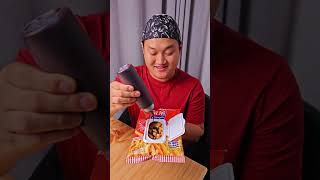 Dark dish of shrimp chips food cooking funnyvideo [upl. by Blatman]