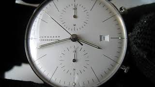 Junghans Max Bill Chronoscope Automatic Chronograph in steel ref27 4600 11123859 Function Testing [upl. by Neerahs400]