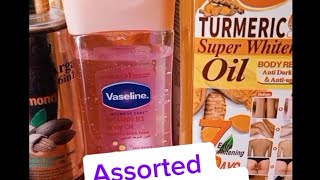 Veet gold Tumeric body whitening oil with Palmers cocoa butter softening body oil [upl. by Elma]