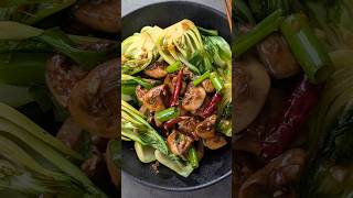 ⭐⭐⭐⭐⭐ Quick amp Flavorful Mushroom Bok Choy StirFry 🥬🍄 shorts shortsfeed youtubeshorts recipe [upl. by Ragg]