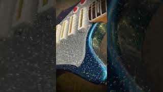 2024 Metallic Blue Rainbow Sparkle DiPinto Galaxie 4 Custom with handmade guard and pickup covers [upl. by Aisiram]