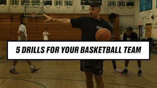 5 DRILLS THAT WILL HELP YOUR BASKETBALL TEAM [upl. by Myo]