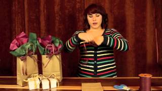 Tying a Raffia Bow for Gift Bags  Gems on Display [upl. by Carma]