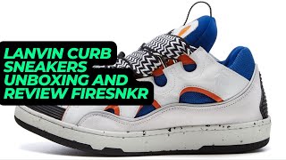 LANVIN CURB SNEAKERS UNBOXING AND REVIEW FIRESNKR [upl. by Adnah687]