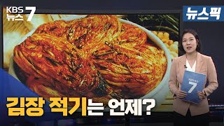 김장 적기는 언제  KBS 뉴스7 대전 세종 충남 뉴스픽  11월 21일 목 [upl. by Wittie]