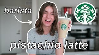 How To Make Starbucks Pistachio Latte At Home  by a barista [upl. by Ynned]