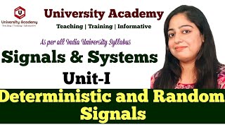 SS16  Deterministic and Random Signals  Deterministic and Nondeterministic Signals [upl. by Otrevlig691]